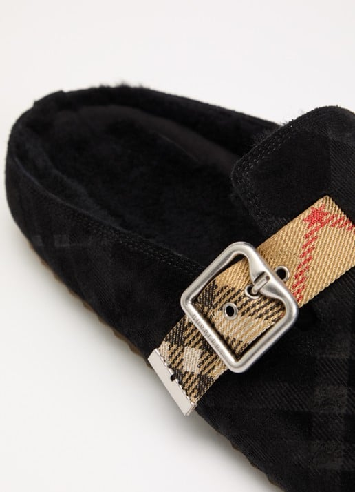 Burberry Urchin muiltje van suède - detail 4 zwart