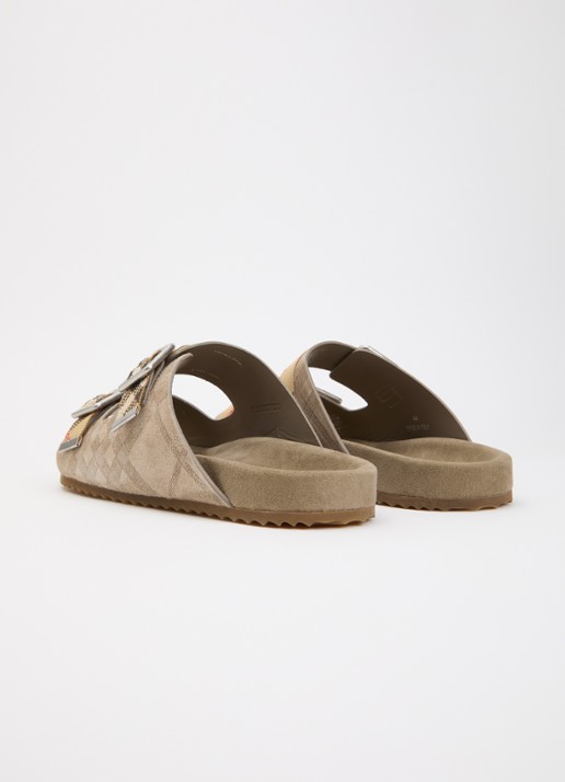 Burberry Urchin sandaal met ruitdessin - achterkant 6 beige