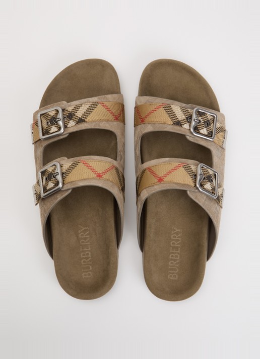 Burberry Urchin sandaal met ruitdessin - detail 2 beige