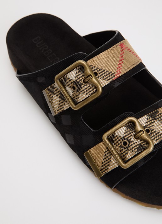 Burberry Urchin sandaal met ruitdessin - detail 4 zwart