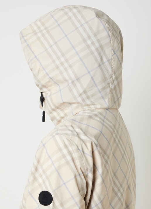 Burberry Windjack met ruitdessin - detail 3 beige