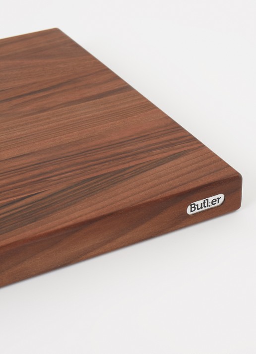 Butler Snijplank van walnoothout 40 x 30 cm - detail donkerbruin
