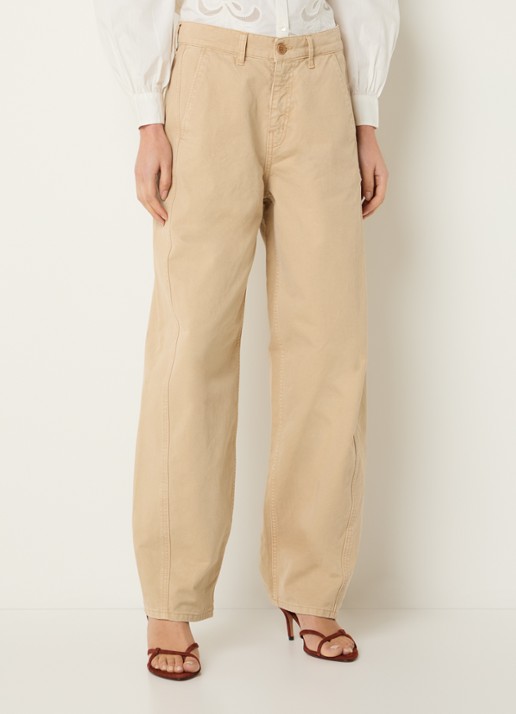 by-bar Barth high waist straight fit broek met steekzakken