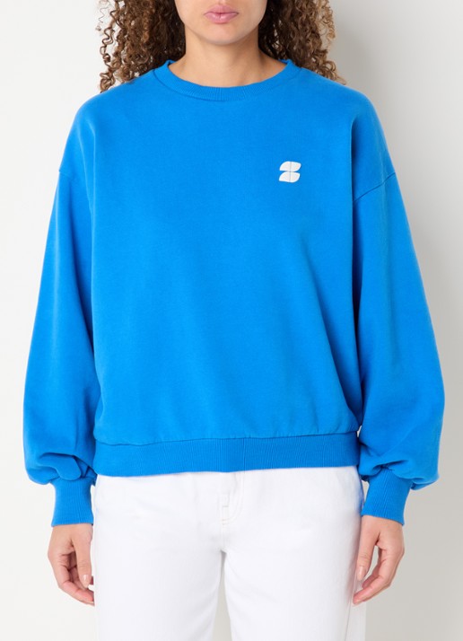 by-bar Bibi sweater met front- en backprint - achterkant 4 blauw