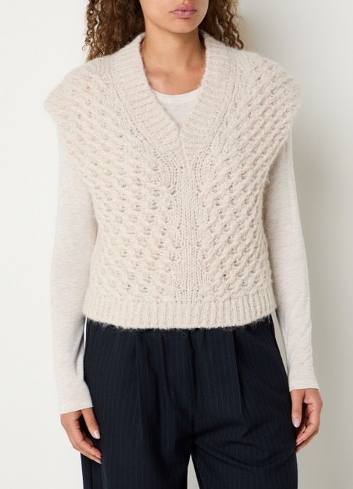 by-bar Blake grofgebreide spencer in alpaca wolblend
