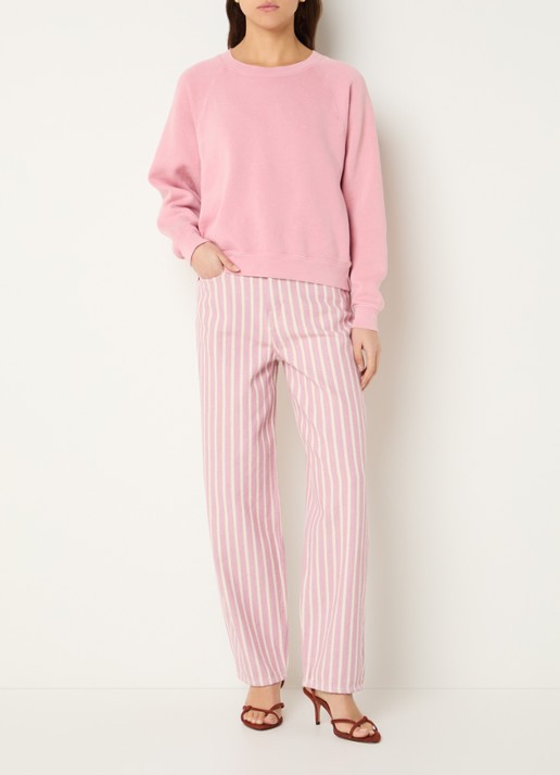 by-bar Carrie sweater met borduring - voorkant 3 roze