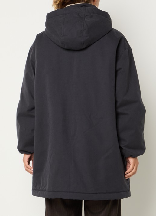 by-bar Dean parka met klepzakken - achterkant 2 zwart