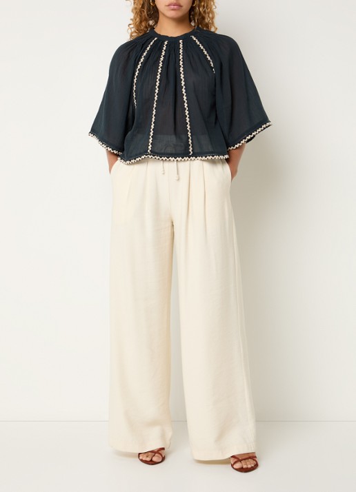by-bar Emmi tuniek met borduring - voorkant 4 antraciet