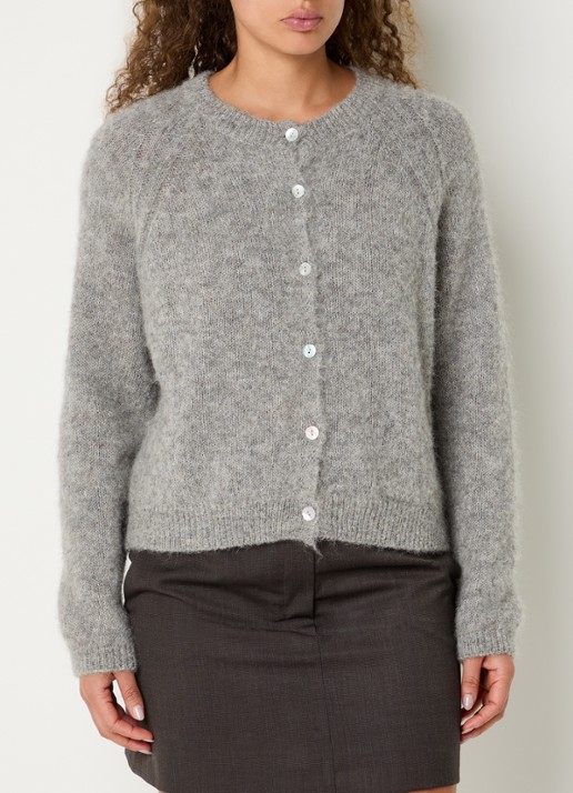 by-bar Falon grofgebreid vest in alpaca wolblend