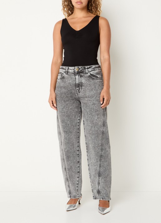 by-bar Lia tanktop met stretch - voorkant 2 zwart
