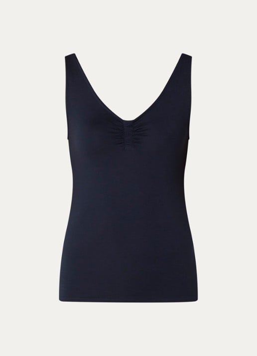 by-bar Lia tanktop met stretch - voorkant 3 donkerblauw