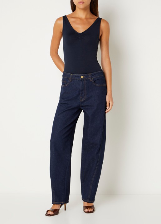 by-bar Lia tanktop met stretch - voorkant 4 donkerblauw