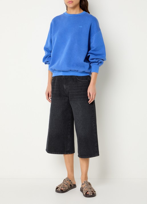 by-bar Lili Lucky sweater met borduring - voorkant 3 blauw