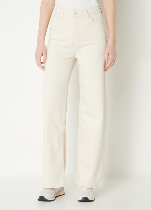 by-bar Lina MJ high waist wide leg jeans met steekzakken
