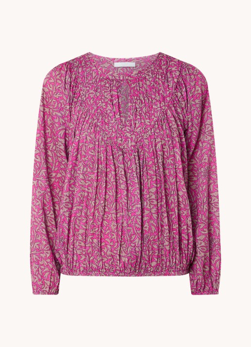by-bar Mint tuniek met print - voorkant 3 donkerroze