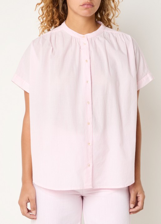by-bar Minte blouse met streepprint