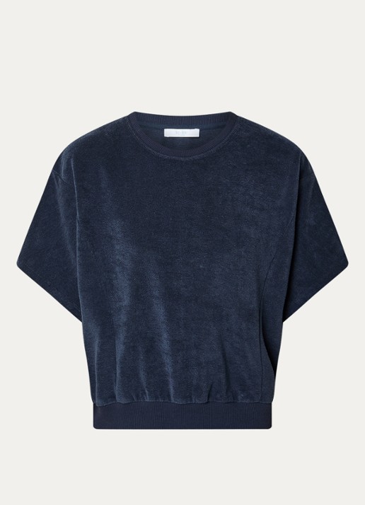 by-bar Nuki Slob top van badstof - voorkant 2 donkerblauw