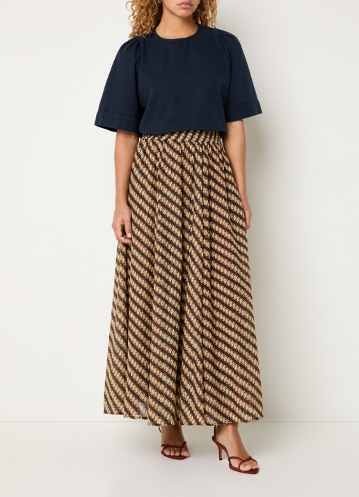 by-bar Olivia tuniek met pofmouw - voorkant 4 indigo