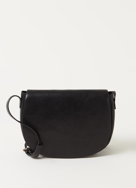 by-bar Paris crossbodytas van leer - voorkant 3 zwart