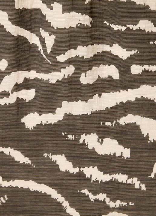by-bar Philou mini jurk met zebraprint en ballonmouw - detail 5 bronsgroen