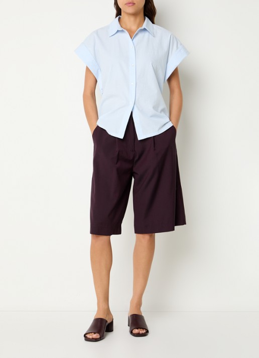 by-bar Pixie blouse met vlindermouw - voorkant 4 lichtblauw