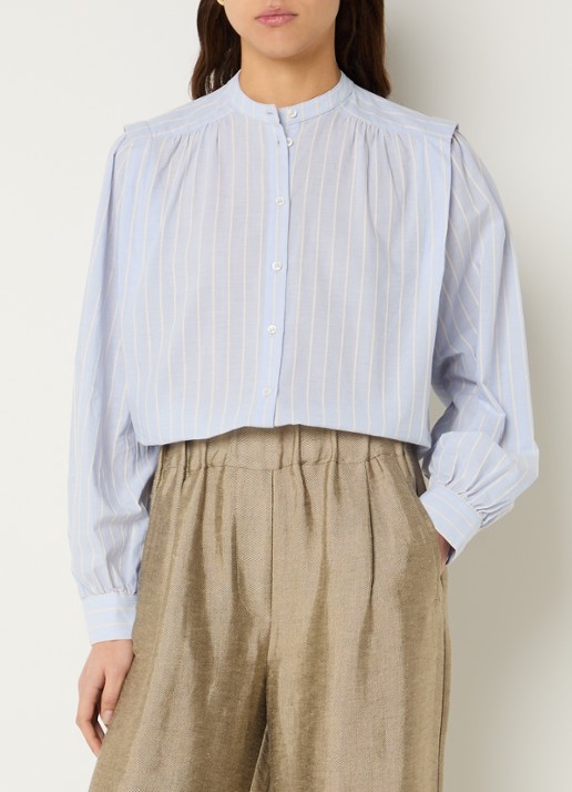 by-bar Soof blouse met streepprint