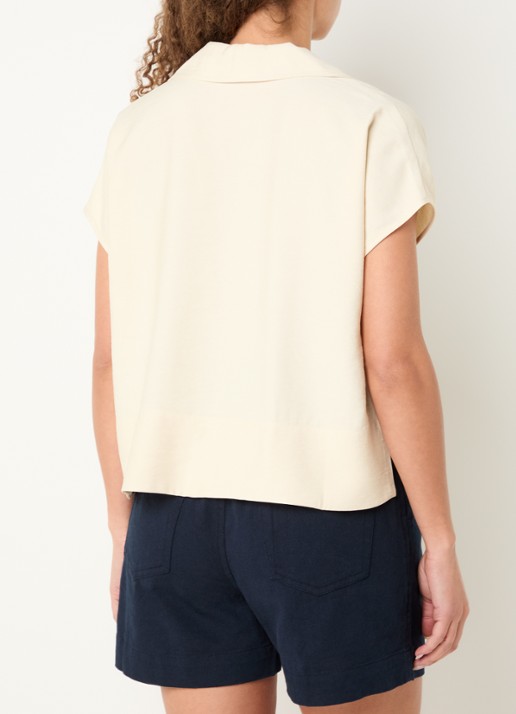 by-bar Zia tuniek met polokraag - achterkant creme