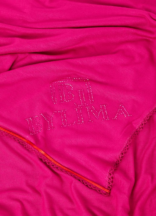 BYLIMA Minimal sjaal 200 x 75 cm - detail fuchsia / fucshia