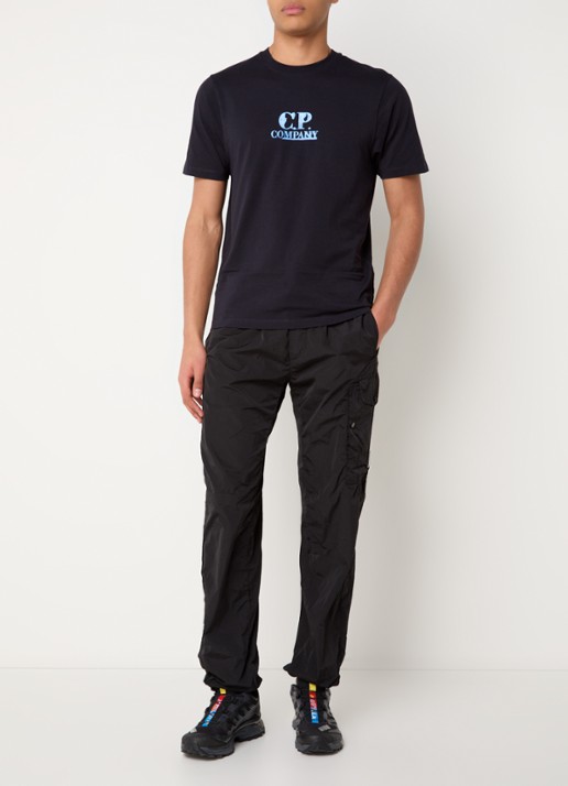 C.P. Company Chrome-R straight fit cargobroek met klepzakken - voorkant 2 zwart