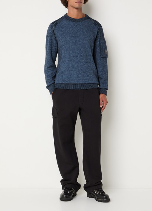 C.P. Company Fijngebreide pullover in wolblend - voorkant 2 blauw