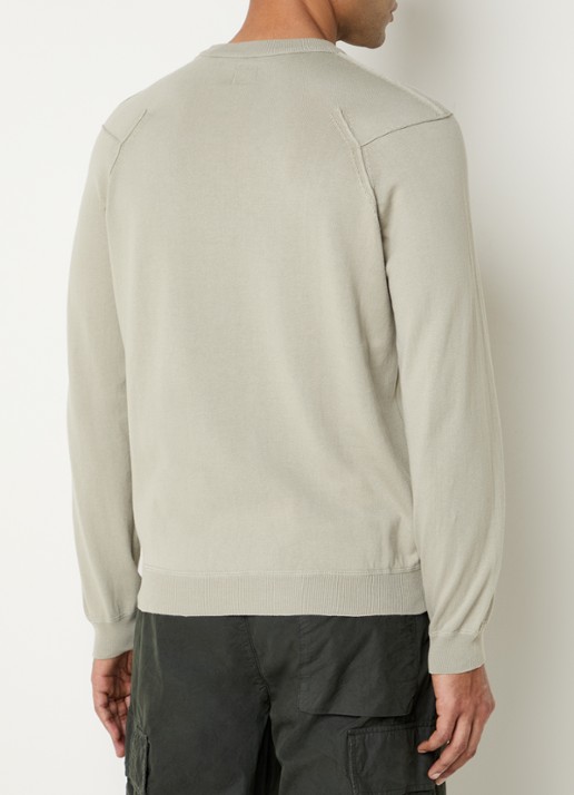 C.P. Company Fijngebreide pullover met ronde hals - achterkant 4 lindegroen