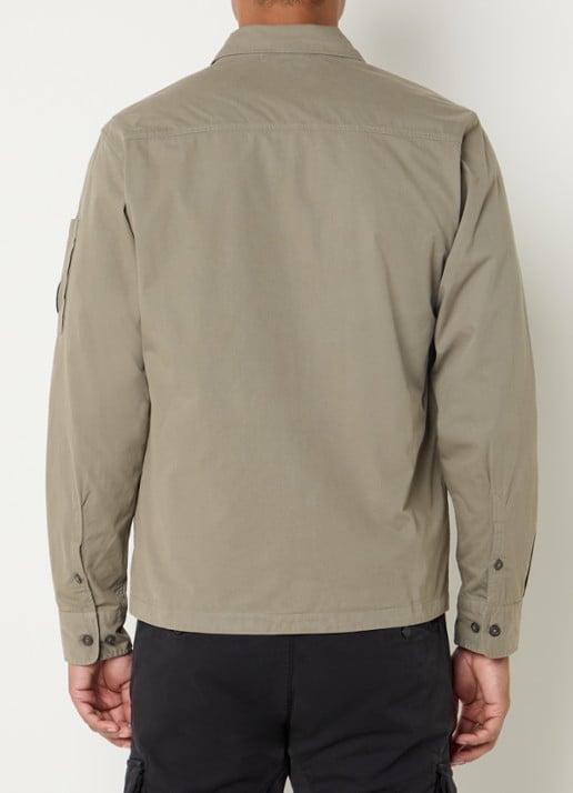 C.P. Company Gabardine jack met borstzak - achterkant 4 taupe