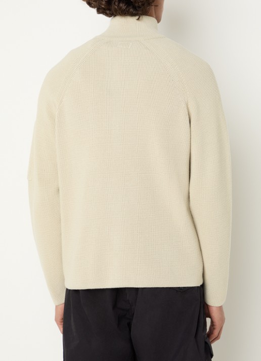 C.P. Company Grofgebreid vest met opstaande kraag - achterkant 4 beige