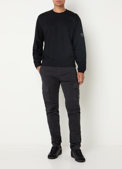 C.P. Company Longsleeve met logo - voorkant 2 zwart