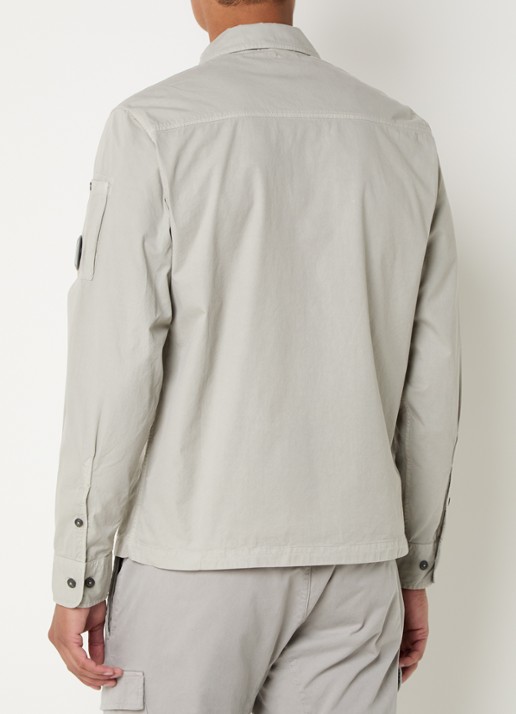 C.P. Company Overshirt met borstzak - achterkant 2 lichtgrijs