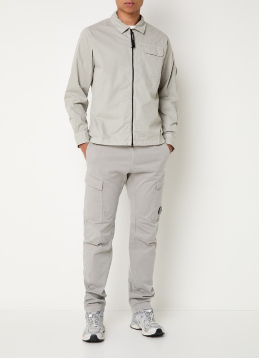 C.P. Company Overshirt met borstzak - voorkant 4 lichtgrijs