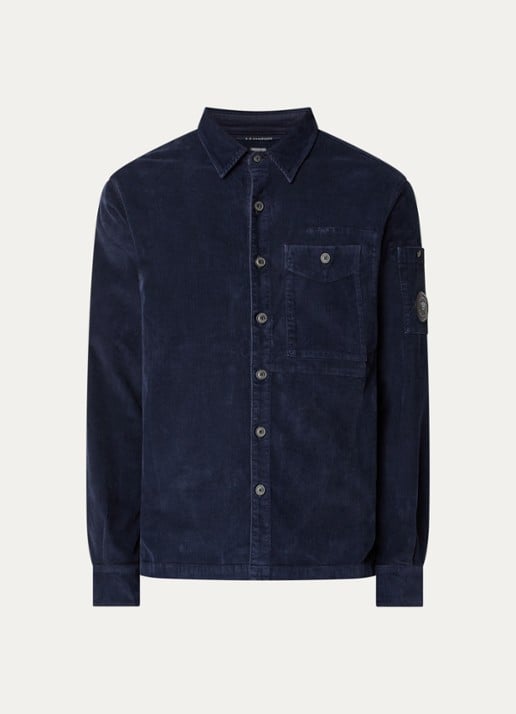 C.P. Company Overshirt van corduroy - voorkant 3 donkerblauw
