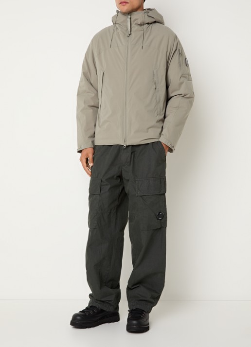 C.P. Company Pro-tek parka met ritszakken - voorkant 3 taupe