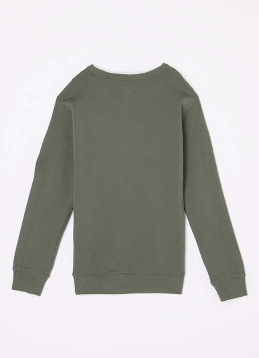 C.P. Company Sweater met logo - voorkant 3 legergroen