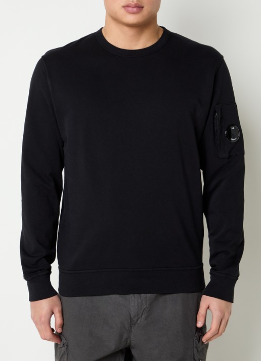 C.P. Company Sweater met logo - detail zwart
