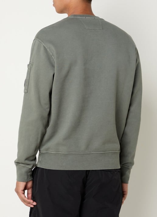 C.P. Company Sweater met logo - achterkant 4 olijfgroen