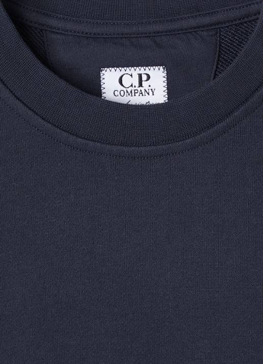 C.P. Company Sweater met opgestikte zak - detail 3 donkerblauw