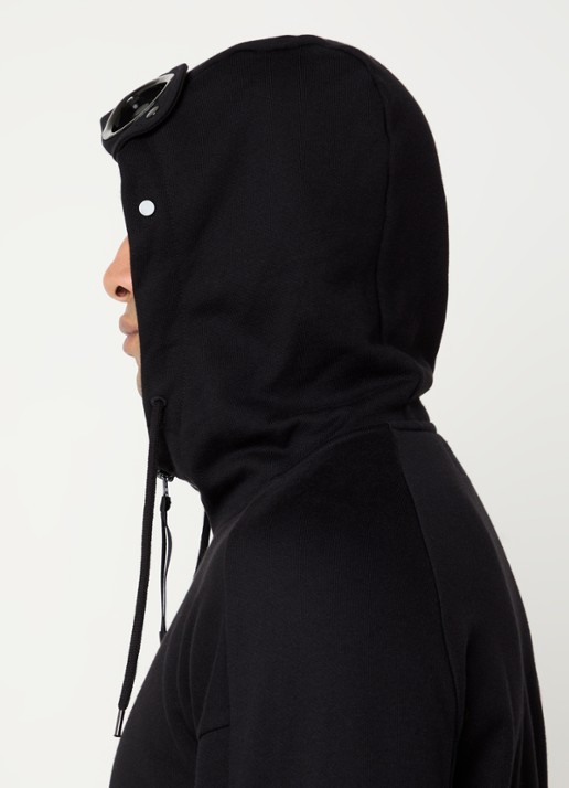 C.P. Company Sweatvest met capuchon en ritszakken - detail 4 zwart