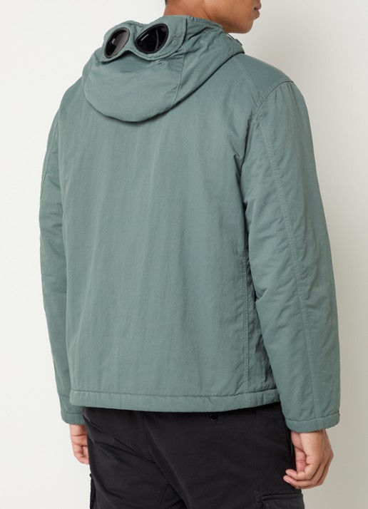 C.P. Company T-Flatt parka met klepzakken - achterkant 4 zeegroen