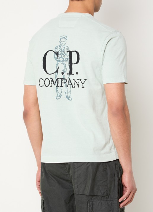 C.P. Company T-shirt met logo- en backprint