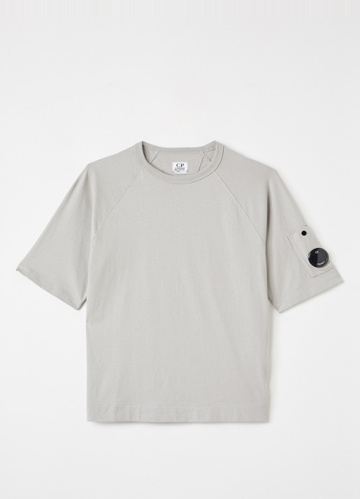 C.P. Company T-shirt met logo - voorkant beige