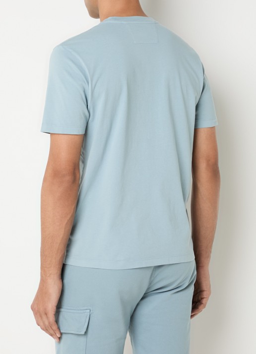 C.P. Company T-shirt met logoprint - achterkant blauwgrijs