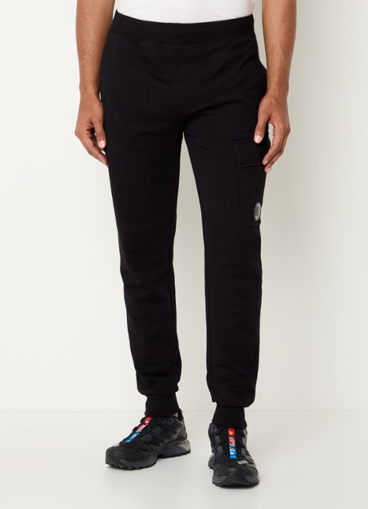 C.P. Company Tapered fit joggingbroek met steekzakken - detail 4 zwart