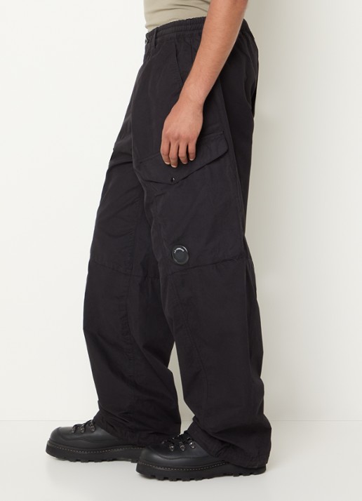 C.P. Company Wide fit broek met steekzakken - detail 2 zwart