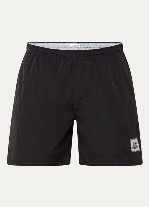 C.P. Company Zwemshorts met steekzakken en logo - voorkant 5 zwart